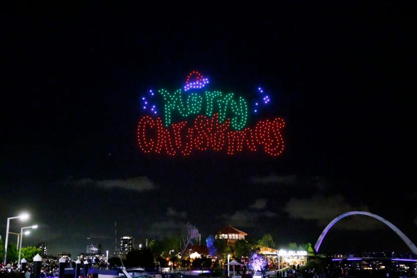 City of Light drone show in Perth. Credit: Unknown/City of Perth